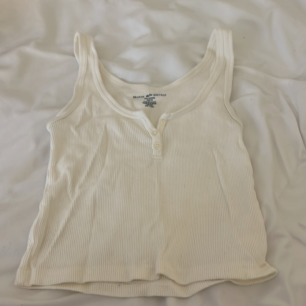 Brandy Melville Dalis Tank (White) - Picture 4 of 7